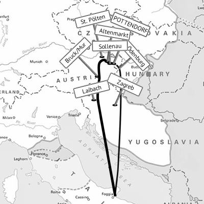 Flugroute der Alliierten Bomber